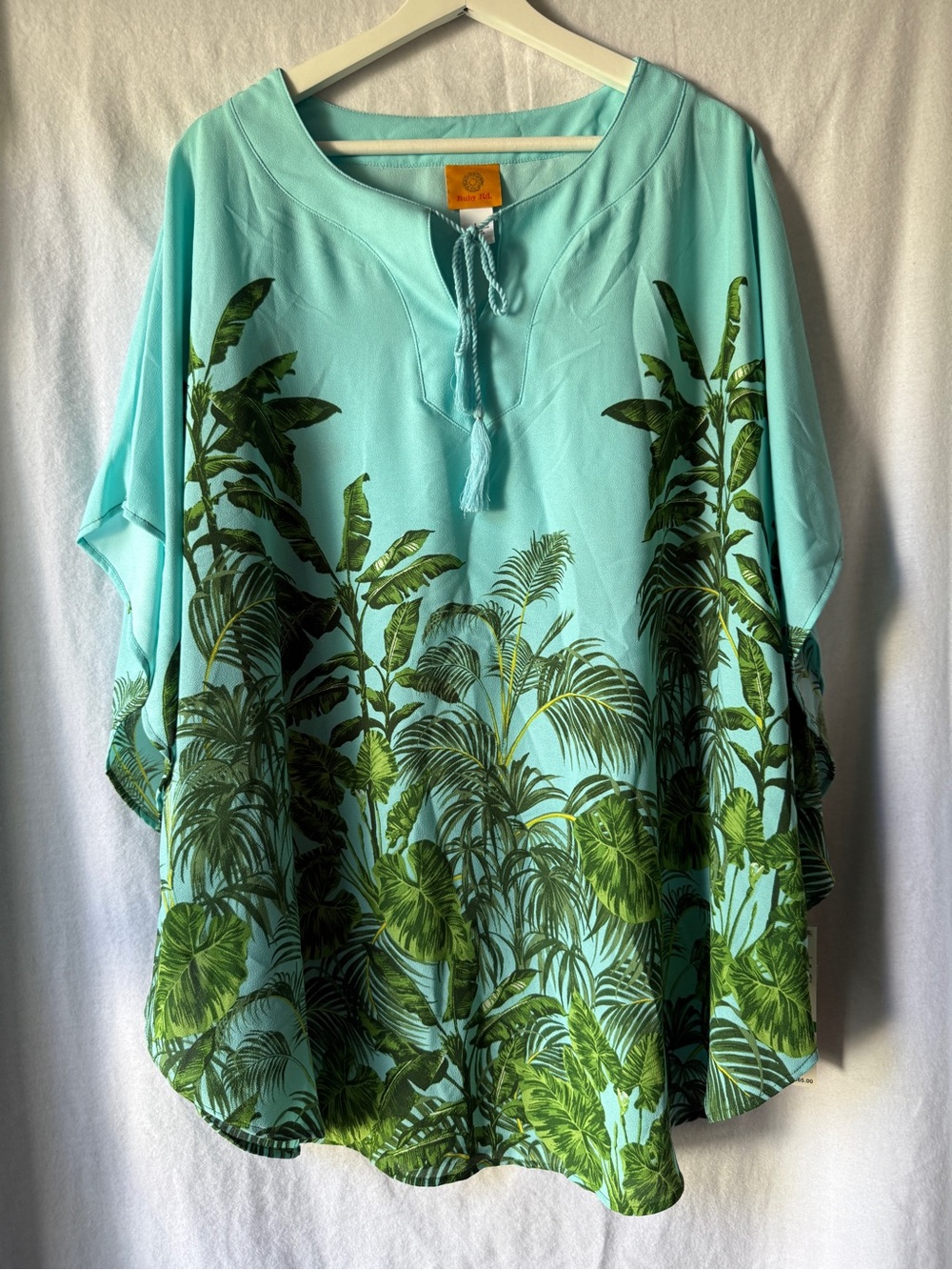 Ruby Road Women's Aqua Tropical Blouse